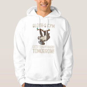 Veste À Capuche Sloth gym Nous entrainons dur Demain