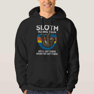 Veste À Capuche Sloth Running Team Nous Arriverons Quand Nous Obti