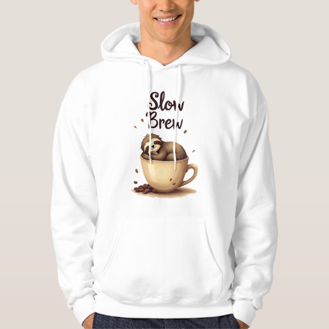 Veste À Capuche Slow Brew Coffee Sloth (Devant)