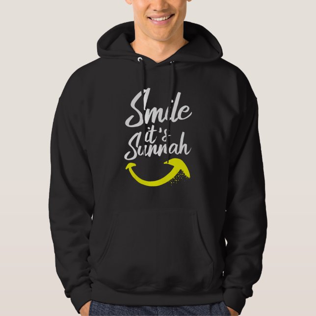 Veste À Capuche Smile C'est Sunnah Musulman Islam Quran Mosquée Ra (Devant)