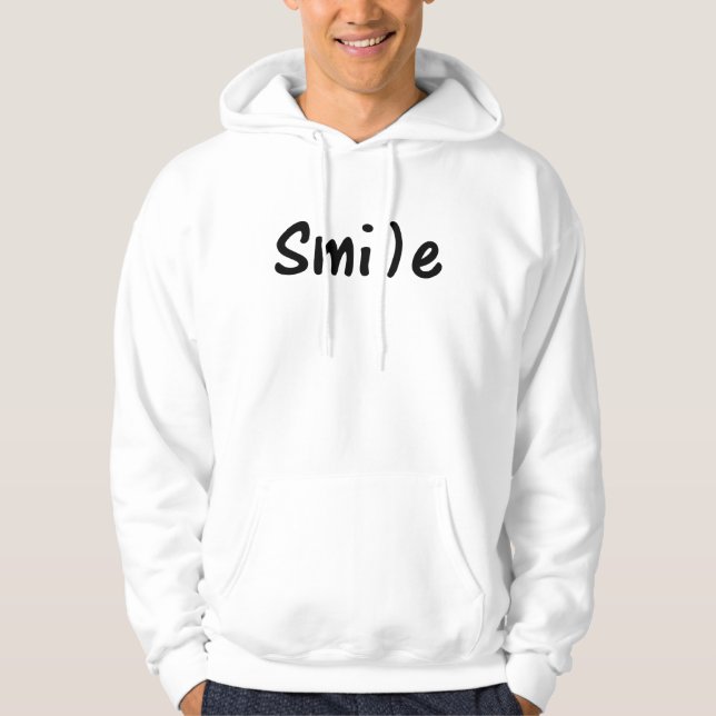 Veste À Capuche Smile Smile Happy Word Image (Devant)