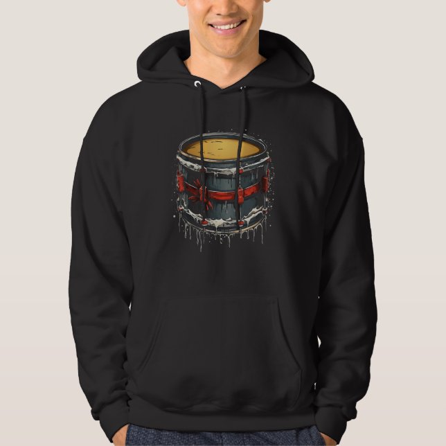 Veste À Capuche Snare Drum Musique de Noël Tee - shirts graphiques (Devant)