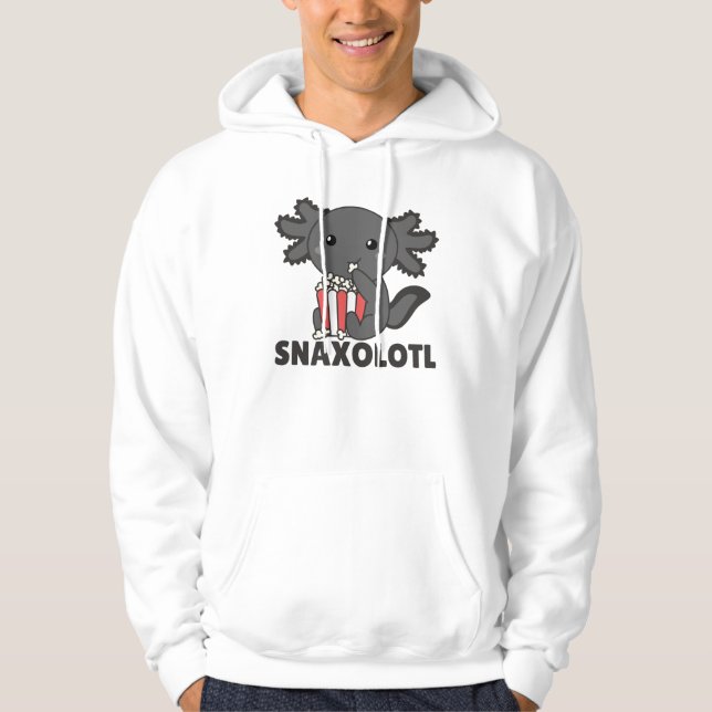 Veste À Capuche Snaxolotl Axolotl Amateurs de doux animaux Popcorn (Devant)