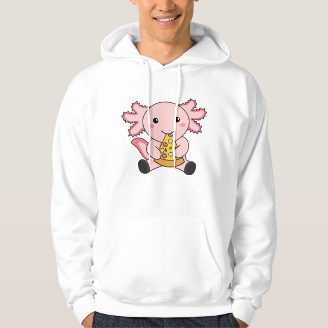Veste À Capuche Snaxolotl Axolotl Lover Cute Animaux Pizza (Devant)