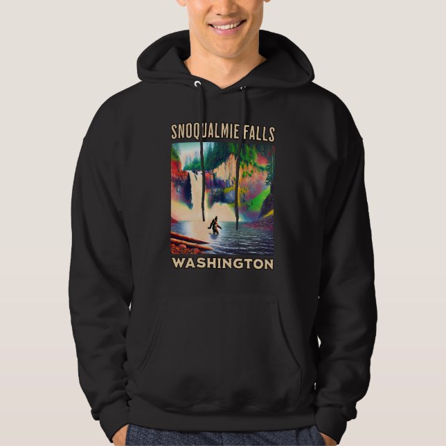 Veste À Capuche Snoqualmie Falls Washington Shirt, Sasquatch (Devant)