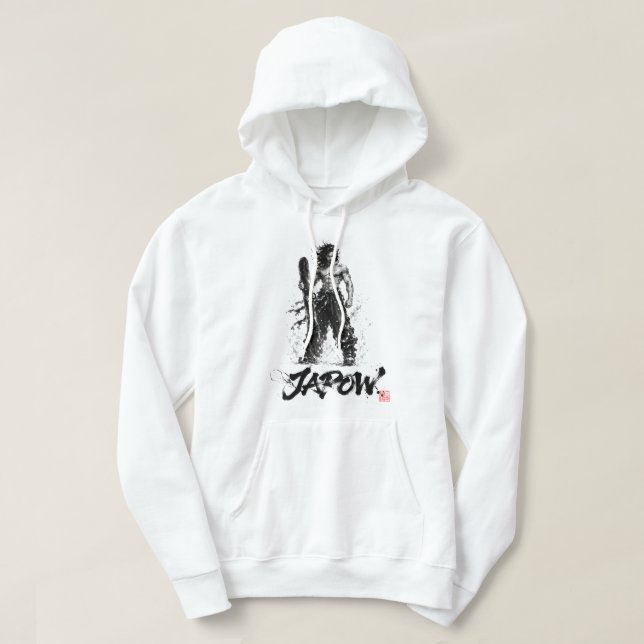 Veste À Capuche Snowboard Brush Art - Standing Samurai Musashi (Design devant)
