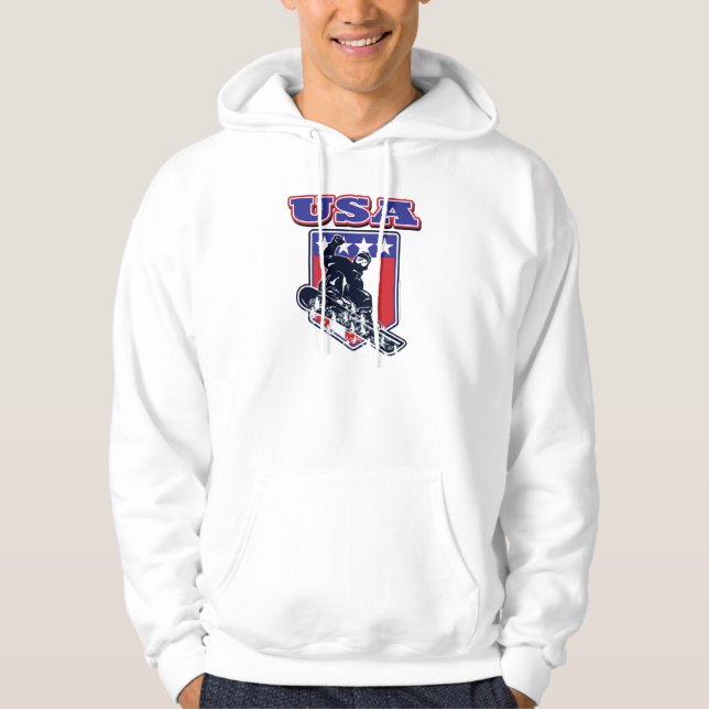 Veste À Capuche Snowboardeur USA (Devant)