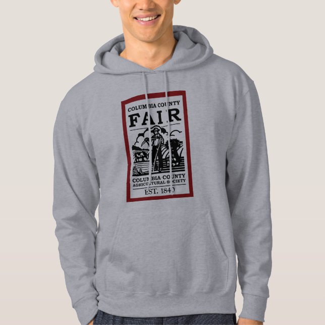 Veste À Capuche Société agricole hommes gris à capuchon (Devant)