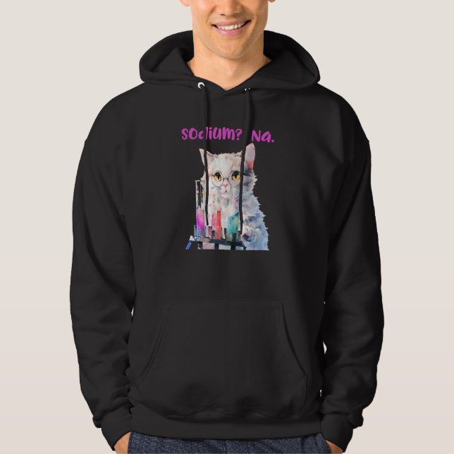 Veste À Capuche Sodium Na professeur de sciences nerd drôle sel do (Devant)