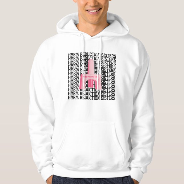 Veste À Capuche Sœurs de la réduction des risques Pink Narcan (Devant)