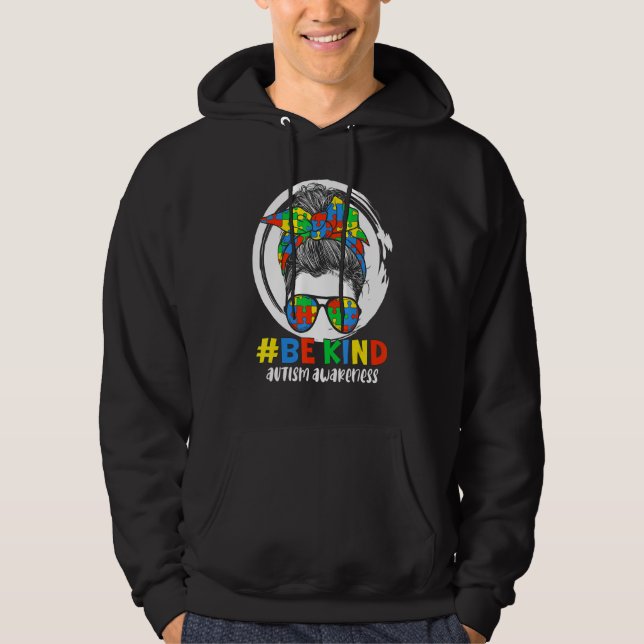 Veste À Capuche Sois Génial, Sensibilisation sur l'autisme Puzzle  (Devant)