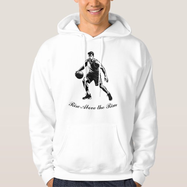 Veste À Capuche Soleil de basketball Silhouette (Devant)