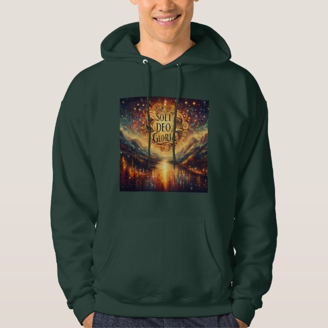 Veste À Capuche Soli Deo Gloria, Gloire à Dieu seul, chrétien, (Devant)