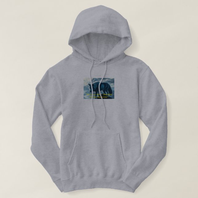 Veste À Capuche "Solitary Wolf: Guardian of the Mountains" (Design devant)