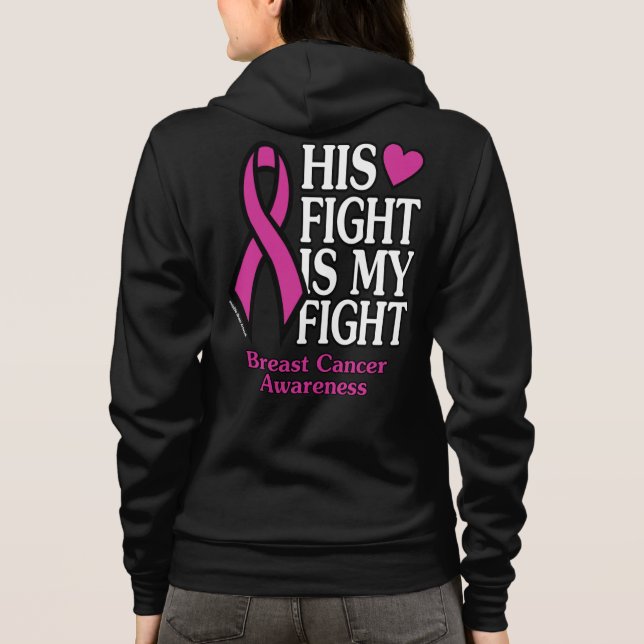Veste À Capuche Son combat...Cancer du sein (Dos)