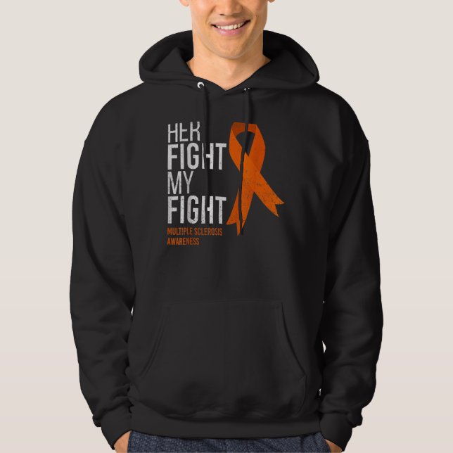 Veste À Capuche Son Combat Est Mon Combat Conscience De La Scléros (Devant)