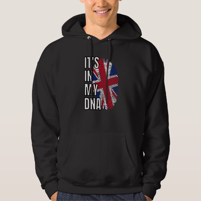 Veste À Capuche Son Dans Mon Dna British Drapeau Royaume-Uni (Devant)