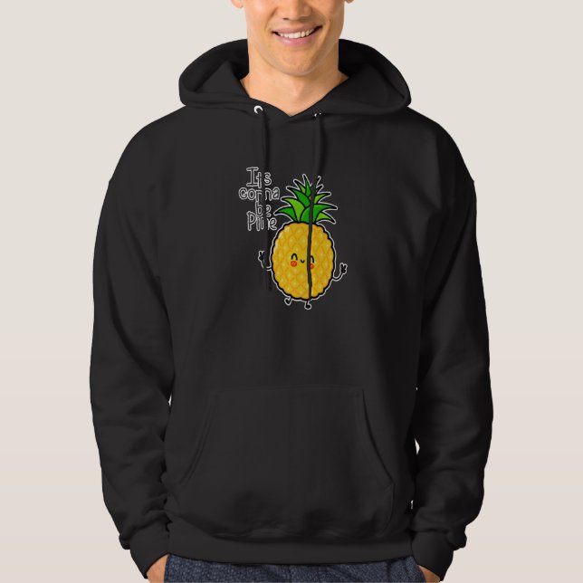 Veste À Capuche Son Gonna Be Pine Pineappa Plages Aloha Hawaiian (Devant)