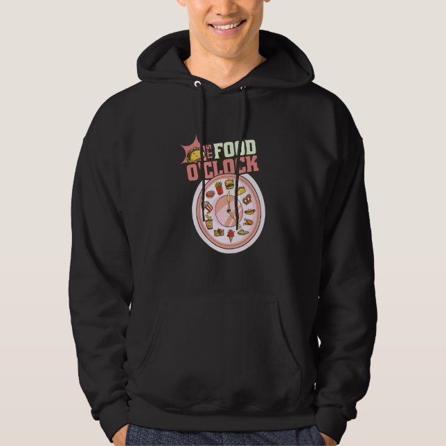 Veste À Capuche Son heure de manger des tacos   un accro à la nour (Devant)