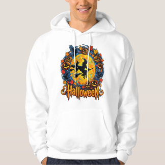Veste À Capuche sorcière de Halloween lune