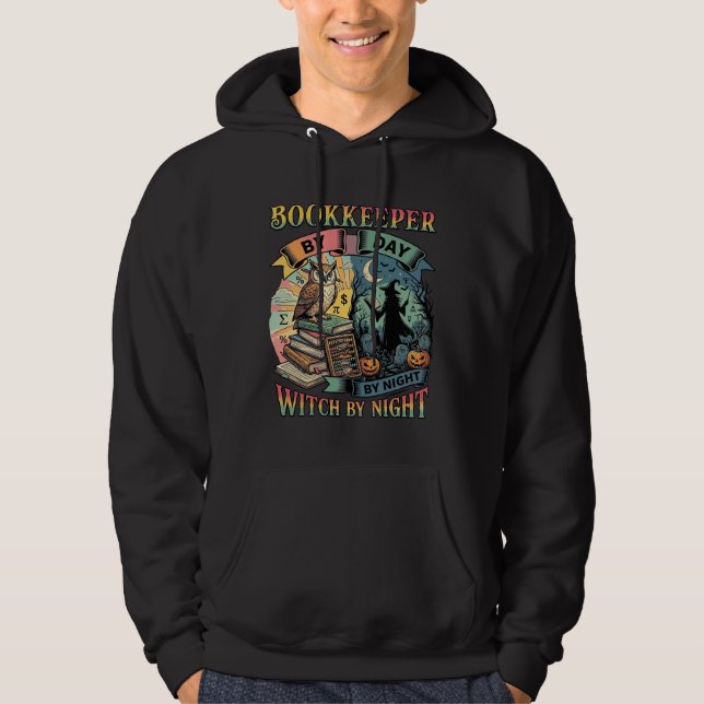 Veste À Capuche Sorcière de jour de comptable Nuit d'Halloween Liv (Devant)