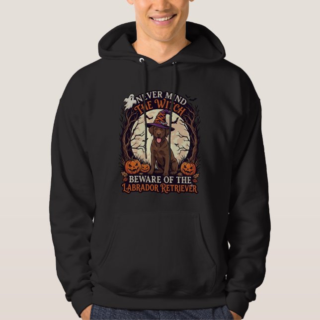 Veste À Capuche Sorcière, n'importe quoi, Labrador Retriever Hallo (Devant)