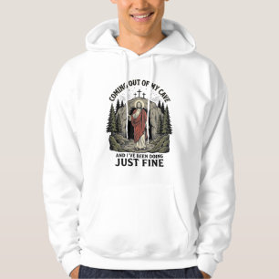 Veste À Capuche Sortir de ma grotte Vintage religieux drôle de che