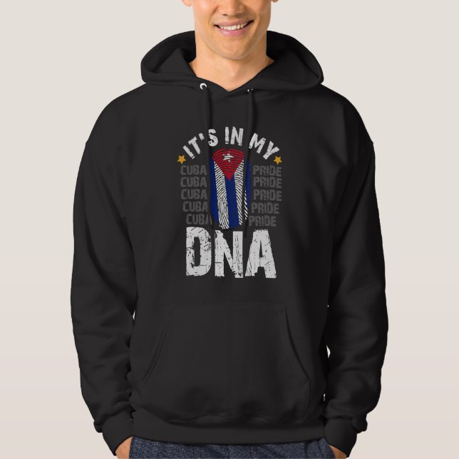 Veste À Capuche Sos Cuba Cuba Drapeau Cubain Fierté c'est dans mon (Devant)