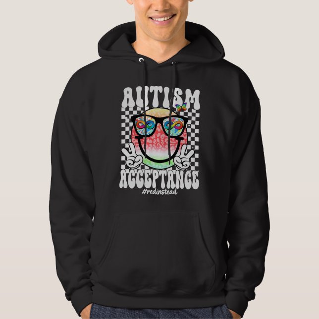 Veste À Capuche sourire d'acceptation de l'autisme (2 (Devant)