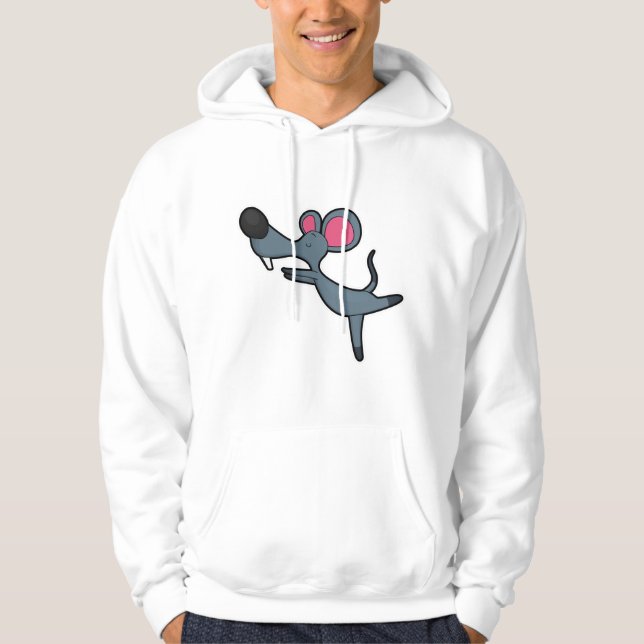 Veste À Capuche Souris au Yoga Exercice d'étirement (Devant)