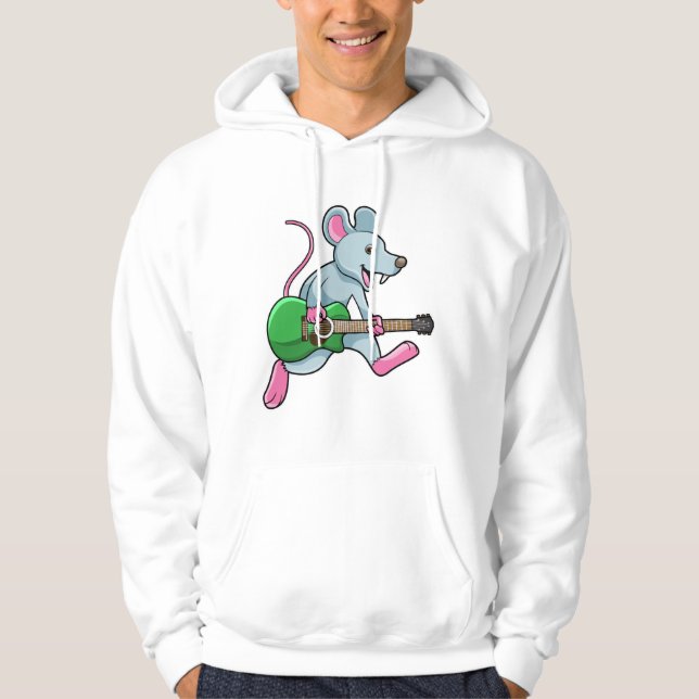 Veste À Capuche Souris en musique avec guitare (Devant)