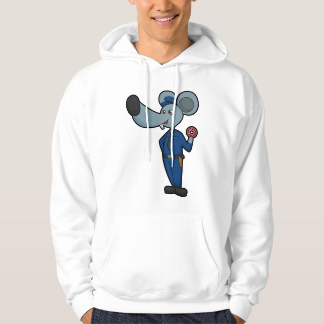 Veste À Capuche Souris en tant qu'officier de police avec Donut (Devant)