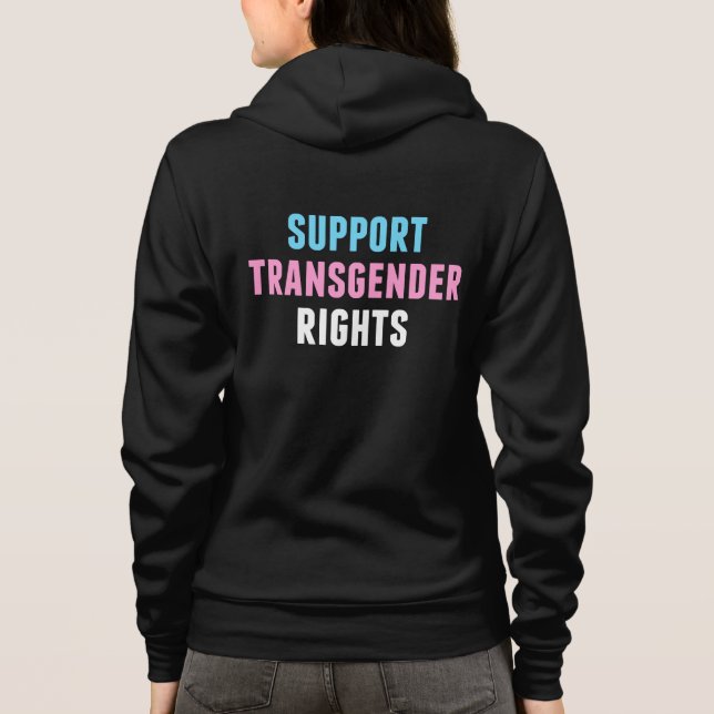Veste À Capuche Soutien aux droits transgenres (Dos)
