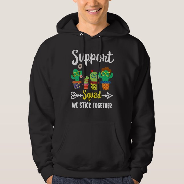 Veste À Capuche Soutien École Cactus Équipe de soutien Enseignant (Devant)