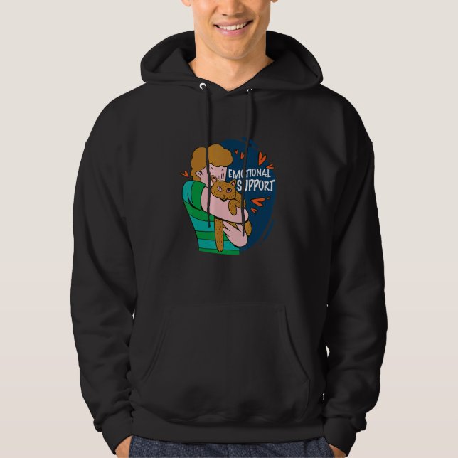 Veste À Capuche Soutien émotionnel un garçon embrassant un proprié (Devant)