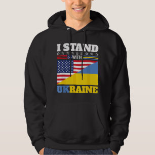 Veste À Capuche Soutien Je suis avec l'Ukraine Américain Ukrainien