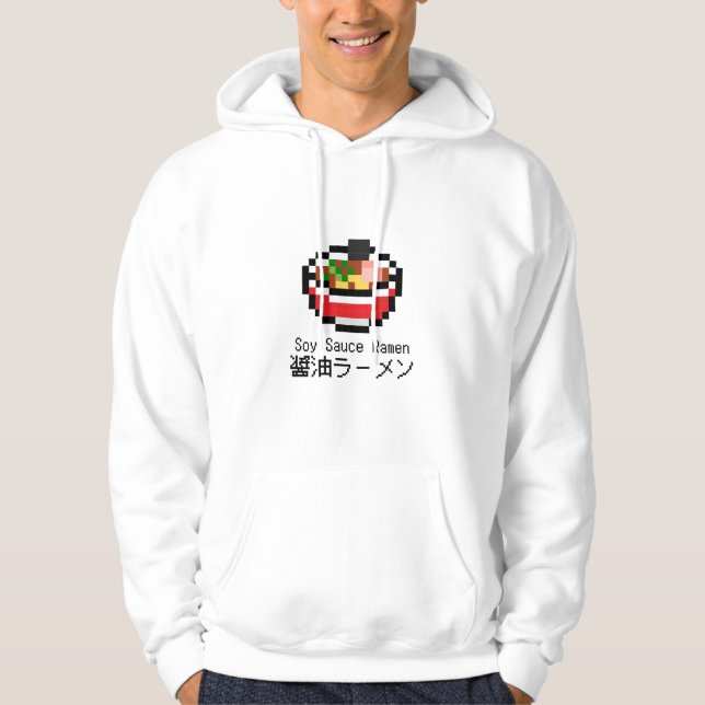 Veste À Capuche Soy Sauce Ramen Art Pixel Rétro (Devant)
