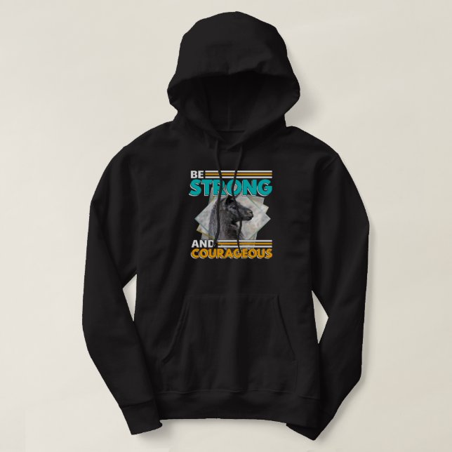 Veste À Capuche Soyez forts et courageux - Llama (Design devant)