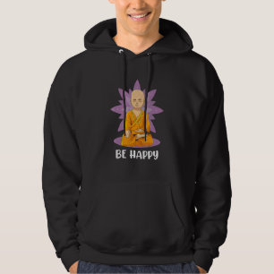Veste À Capuche Soyez heureux Bébé mignon Bouddha Lotus Fleur Mand