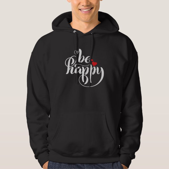 Veste À Capuche Soyez Heureux   Graphique (Devant)