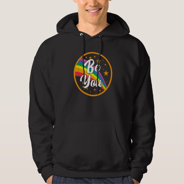 Veste À Capuche Soyez Vous Fierté de l'Arc-en-Ciel Gentillesse Com (Devant)