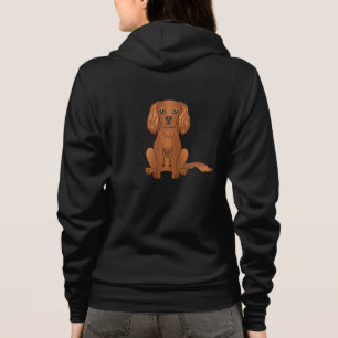 Veste À Capuche Spaniel Cavalier King Charles Ruby assis