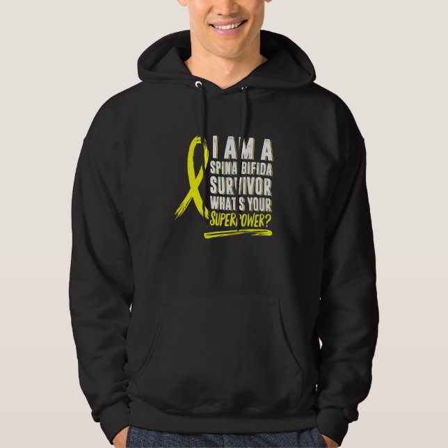 Veste À Capuche Spina Bifida Sensibilisation Split Spine Survivant (Devant)