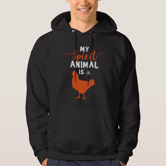 Veste À Capuche Spirit Animal Chicken Chic (Devant)