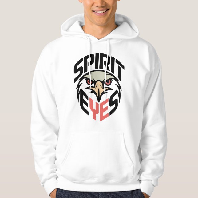 Veste À Capuche Spirit Eyes Hoodie – Bold Eagle Mascot Design for  (Devant)