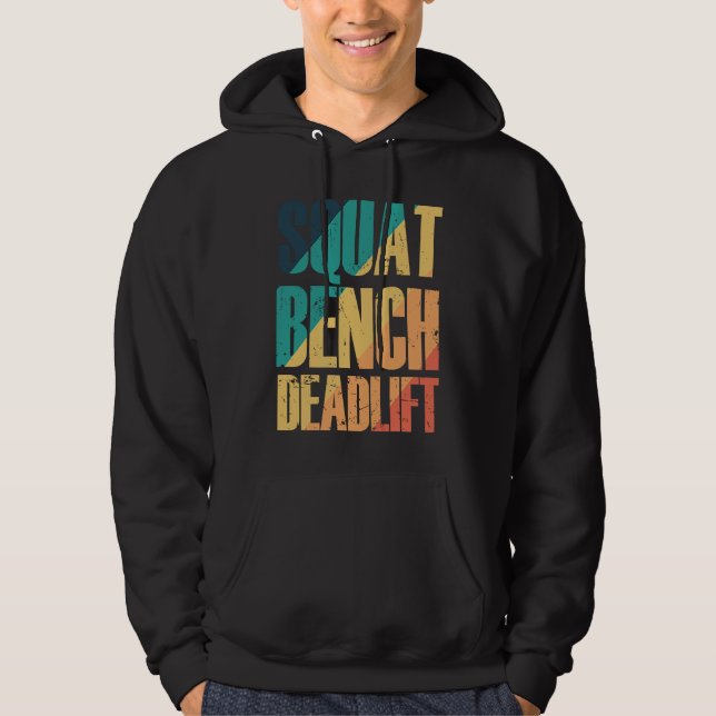 Veste À Capuche Squat Bench Deadlift Bodybuilding Muscles (Devant)