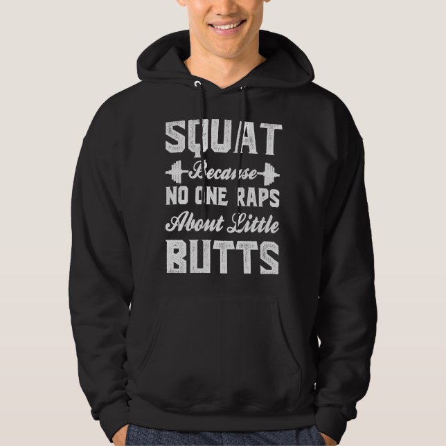 Veste À Capuche Squat Exercise Workout Quote Weightlifting Gym (Devant)