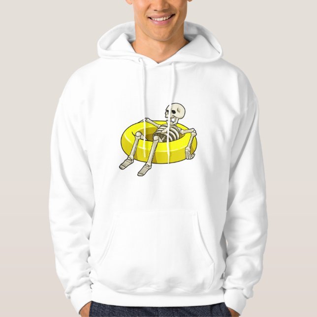 Veste À Capuche Squelette à la natation avec anneau de natation (Devant)