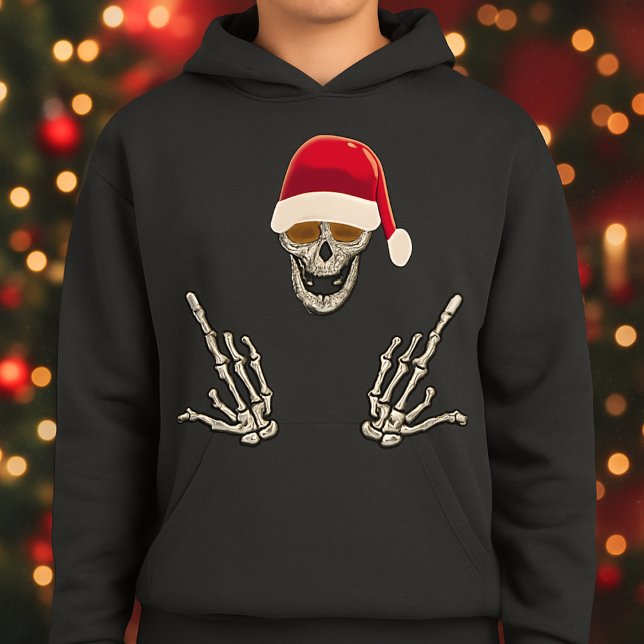 Veste À Capuche Squelette Père Noël avec cornes diaboliques (Créateur téléchargé)