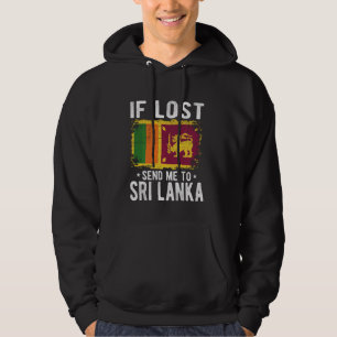 Veste À Capuche Sri Lanka Drapeau Souvenir - Si perdu envoyez-moi